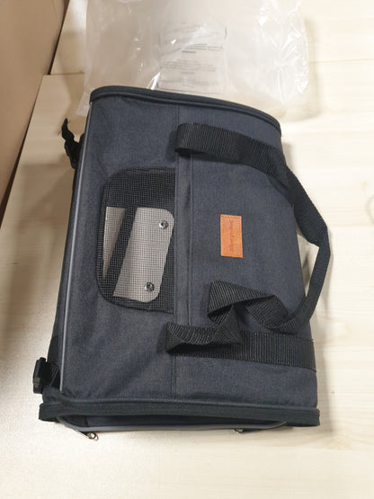 221743 - Morpilot - Çantë për Mace dhe Qen, kafaz që paloset, dyshek pelushi i lëvizshëm + tas, kapacitet maksimal 15lbs/7kg, 44 * 31 * 34cm