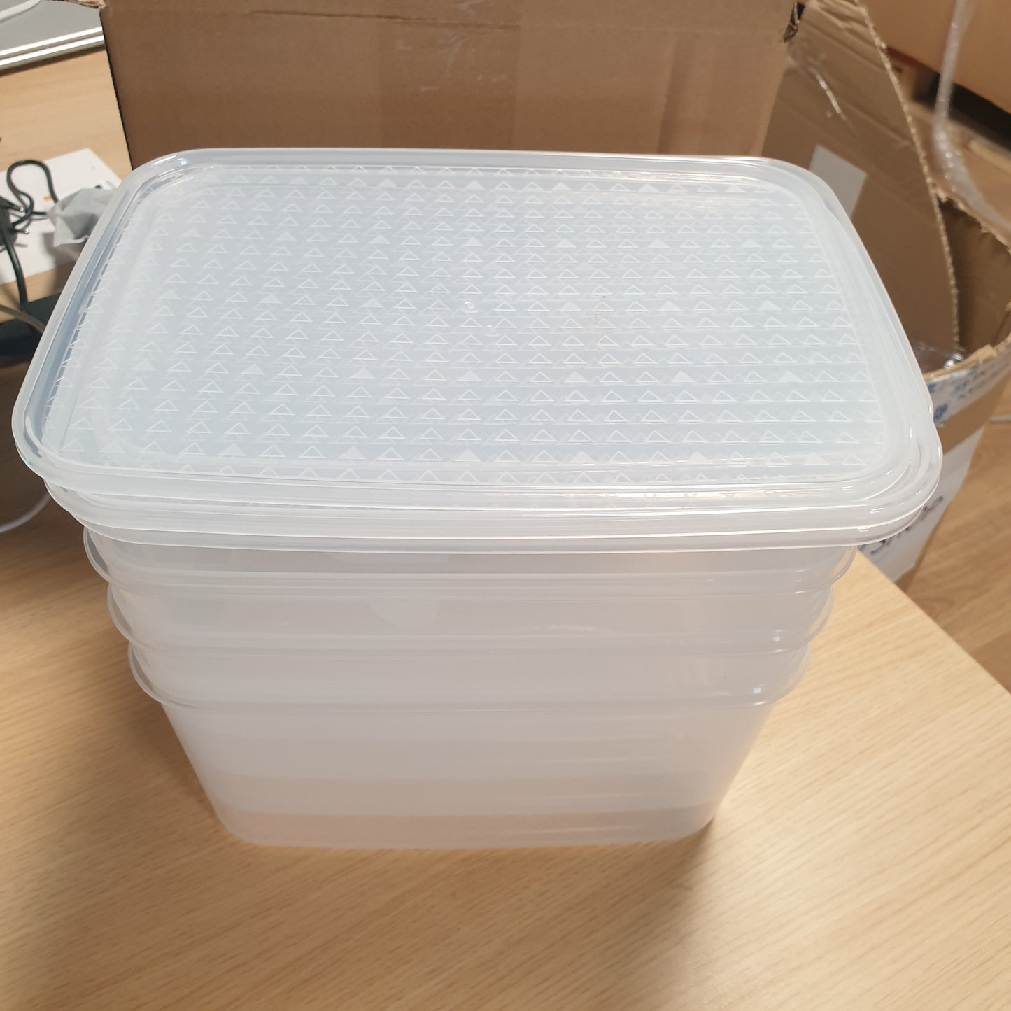247288 - CETOMO Enë Ngrirëse 7L*4, Enë për Ruajtjen e Ushqimit, Kapak, Plastikë pa BPA, Transparente, Set 7L-4 copë