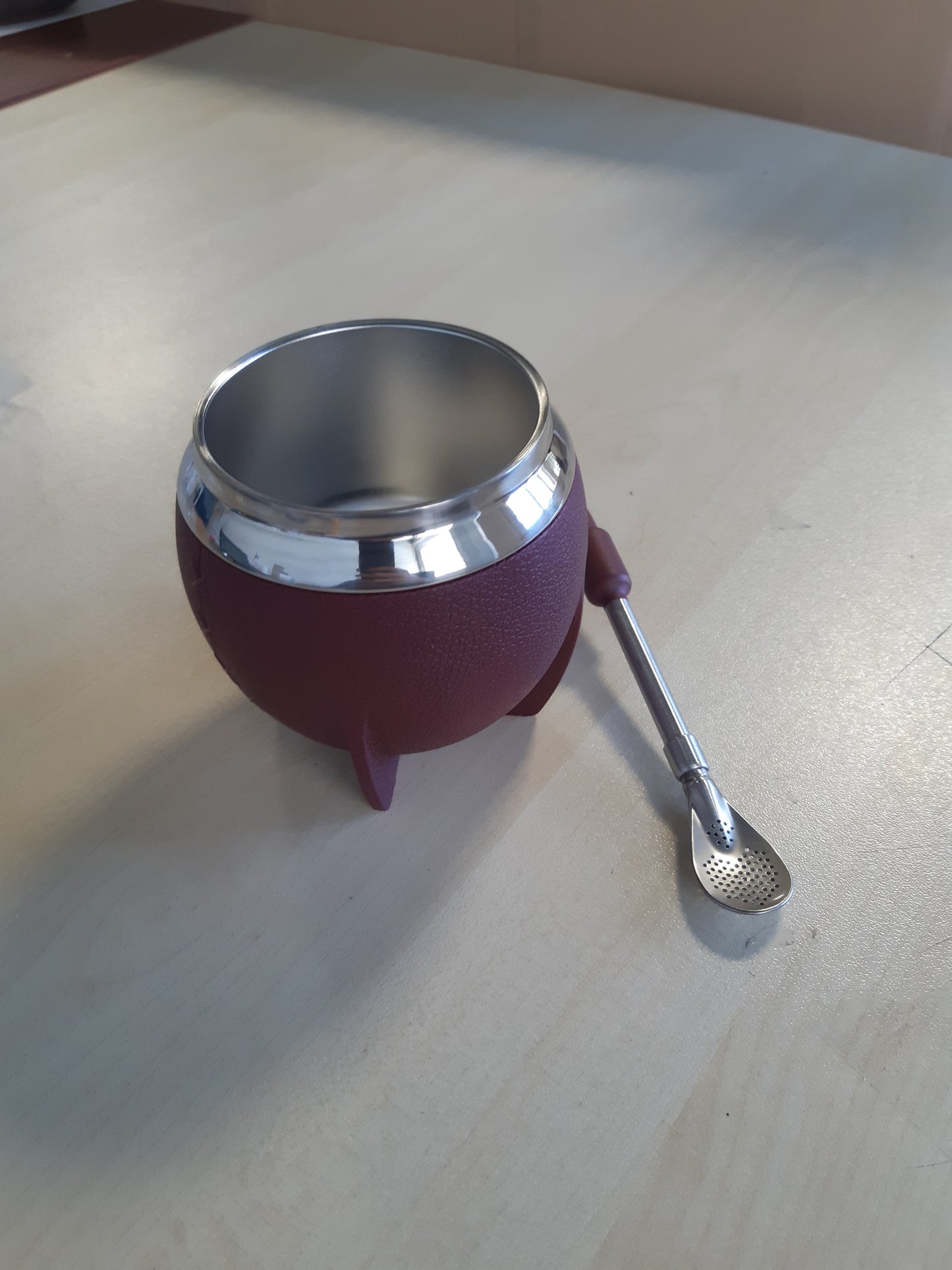 215602 - BALIBETOV Set Kupe dhe Bombilla Yerba Mate, përfshin një Kungull Çelik Inoks dhe një Bombilla Mate