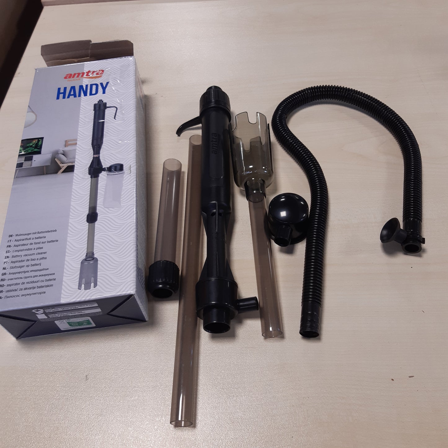 246916 - Amtra Handy Fshesë me korrent elektrike për akuarium, aksesor pastrimi, ideal për rërë dhe zhavorr
