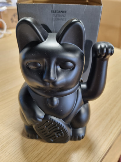 222993 - DONKEY PRODUCTS - Lucky Cat mace që valëvitet, e zezë, plastike, 15 cm, 330466