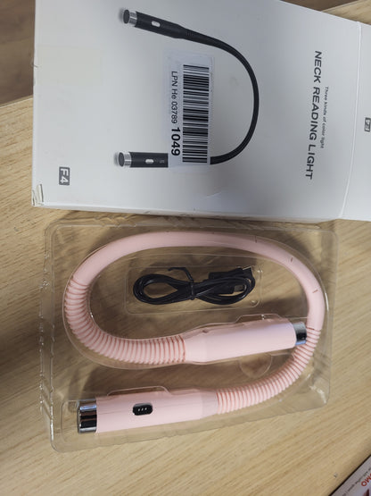 215703 - DIBONIUR Llambë Leximi për Qafë, Dritë Leximi e Rikarikueshme, 3 Ngjyra, 3 Nivele të Rregullueshme Shkëlqimi, e Palosshme 360°, Dritë Leximi LED USB
