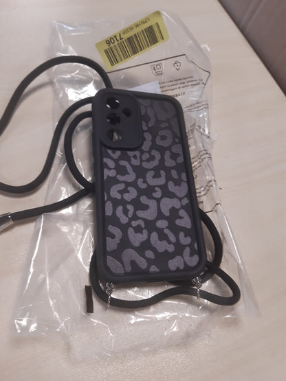 190147 - XYLOTA Mbrojtëse Silikoni për Samsung Galaxy S25 5G, me Dizajn Estetik dhe Varëse Çelësash me Kordon Zinxhiri Leopard, E përshtatshme për Vajza