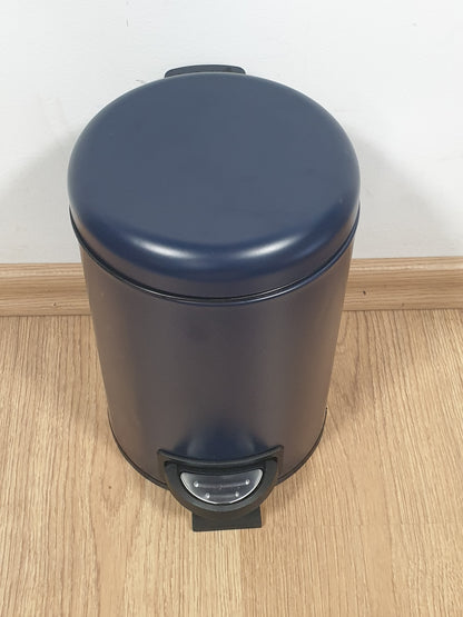 252872 - WENKO Kosh me pedale Leman, 3 L, 17 x 25 x 22.5 cm, çelik i lyer, Blu e errët mat