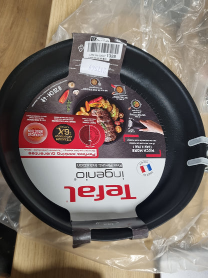 217569 - TEFAL Tigan Ingenio 28 cm, Induksion, Veshje jo-ngjitëse, Tregues fillimi gatimi, I stivueshëm, I pajtueshëm me lavastovilje, Prodhuar në Francë, Eco Resist L3970603