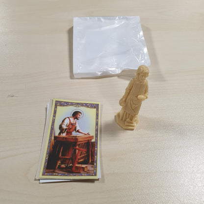 248346 - Statuja e Shën Jozefit, 2.36 inç, Set me Karta Udhëzimesh dhe Lutje