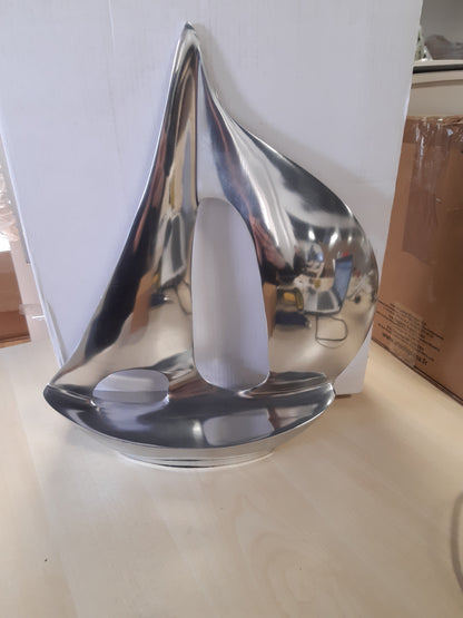 199440 - GILDE - Skulpturë Alumini në Formë Varkë, E Lëmuar, për Dekorim Banjo, Madhësi L. 35cm