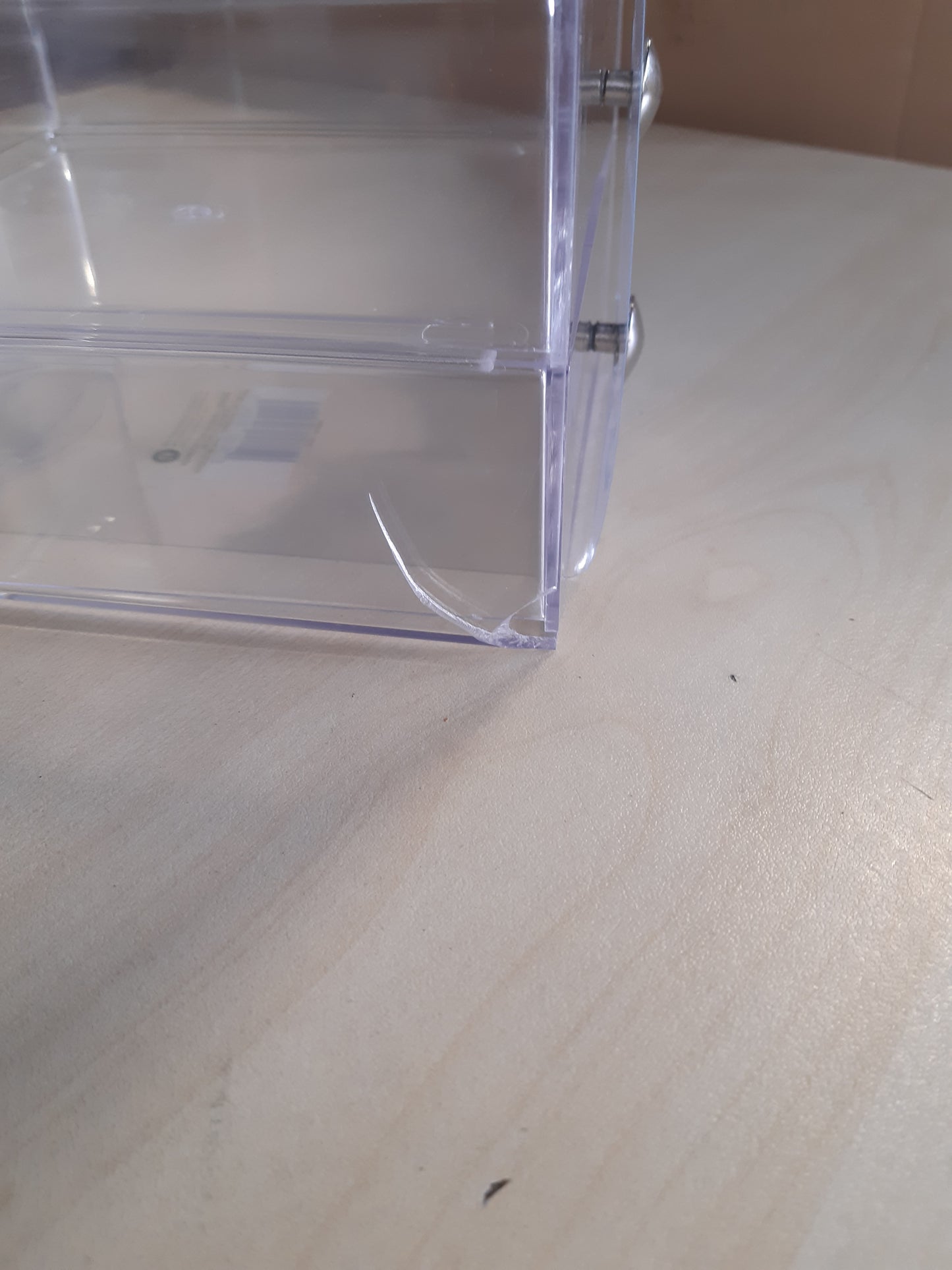 222913 - IDESIGN Organizues Grimi me 3 Sirtarë, Plastik Kompakt, Kuti Bizhuterish Katrore, Transparente