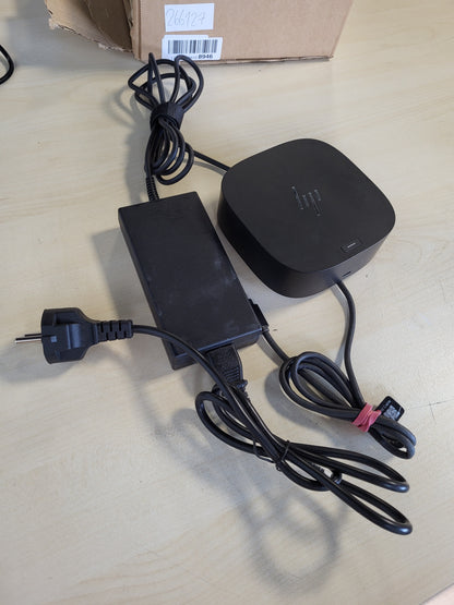 266127 - HP USB-C G5 - Stacion Dokimi Universal, Dërgim Energjie 100W, Kompatibilitet me Shumë Sisteme Operative, Dizajn Kompakt, Menaxhim Rrjeti, E Zezë (E Rinovuar)