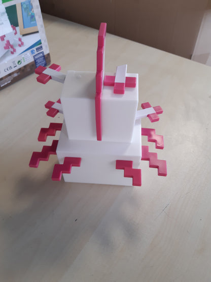 222989 - MINECRAFT Llambë Axolotl - Zyrtarisht e Licencuar, Pesë Modalitete Ngjyrash, për Tavolinë Lojërash