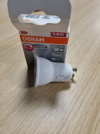 169024 - OSRAM - Llampë LED PAR11 me 35 LED, Bazë GU10, 3W, 230 lm, 2700K, Dritë e Bardhë e Ngrohtë, Konsum i Ulët Energjie, Jetëgjatësi e Gjatë