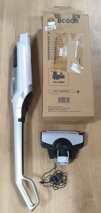 94139 - BOSCH BCH3P2301 Fshesë me Korrent e Rikarikueshme Flexxo Gen2, Seria 4, 23Vmax, Furçë për Të Gjitha Llojet e Dyshemeve, e Lehtë për t'u Pastruar, Fshesë me Korrent Dorë e Përfshirë, Kohëzgjatje Deri në 50 Minuta, Ngjyra e Bardhë