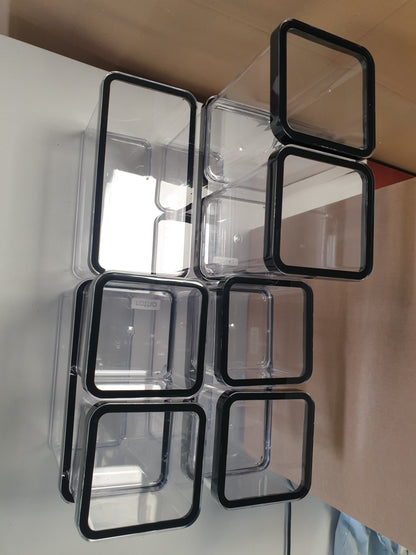 255326 - ROTHO LOFT Set me 10 enë ruajtjeje, plastike transparente/e zezë, 4x 2.1 l, 2x 1.0 l, 4x 0.5 l
