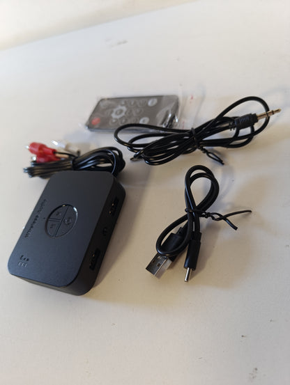 266825 - Përshtatës Bluetooth 6.0 për sisteme stereo, marrës audio Aux Bluetooth i pajtueshëm me altoparlantë, amplifikatorë dhe radio makinash AVRC/A2DP/HFP