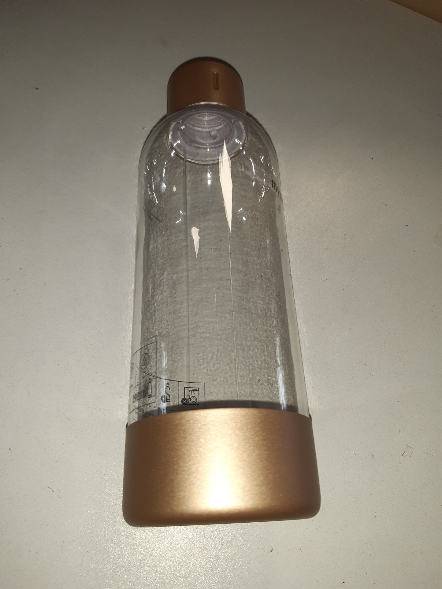 252656 - Mysoda Shishe uji premium 1 litërshe pa BPA për makinat e ujit të gazuar, kapak dhe bazë çeliku inox - bakri