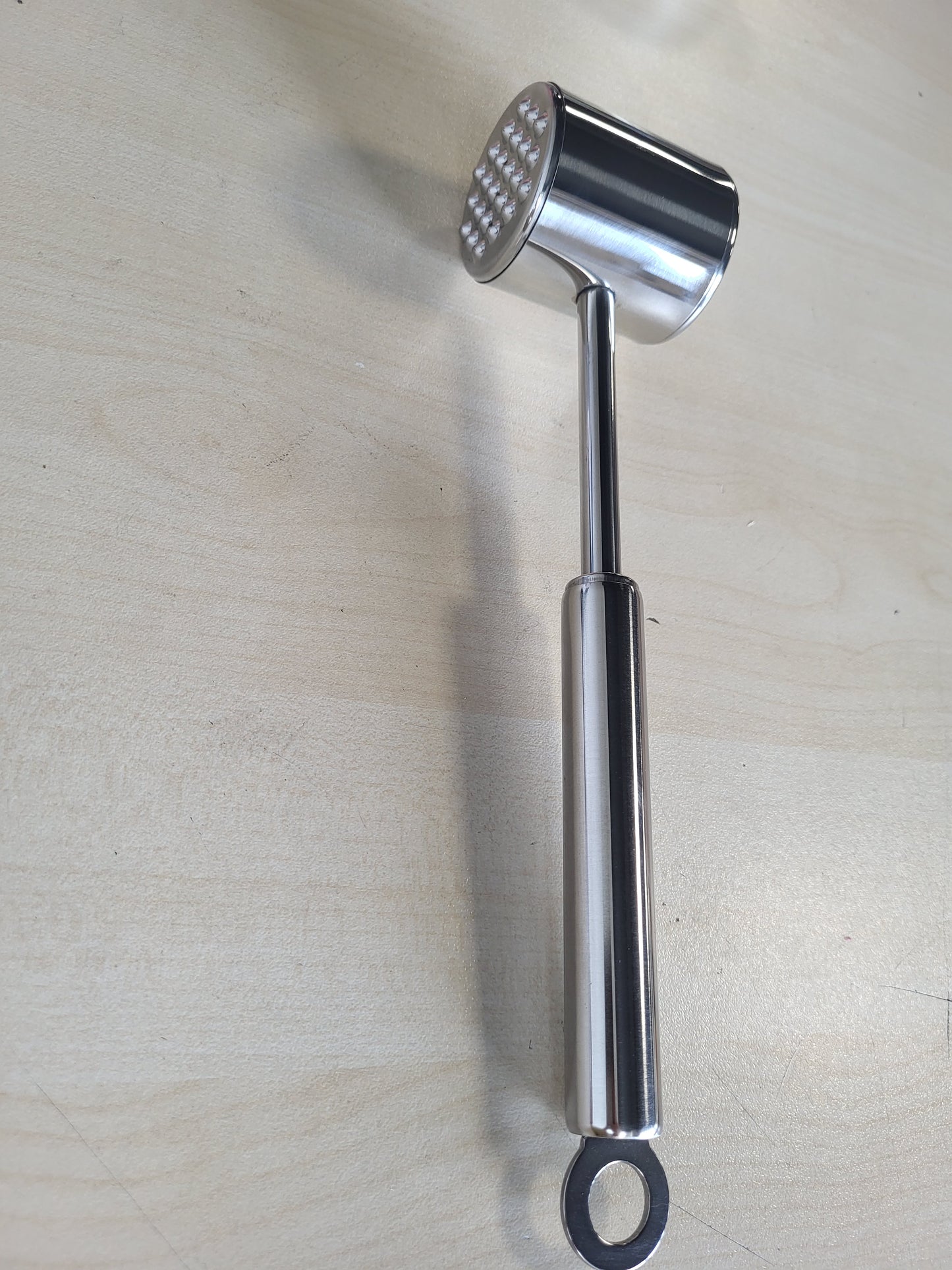 198667 - RELOTA Zbutës Mishi i Bërë nga Çelik Inox 304, 27cm, Çekiç Mishi Me Dy Anë Argjendi, i Përshtatshëm për Lavastovilje, Për Shnizel, Biftek, Viçi