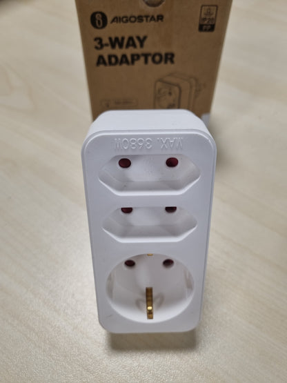 267455 - AIGOSTAR Adaptor energjie 3-kahësh me kyç sigurie për fëmijë, prizë portative me shumë priza