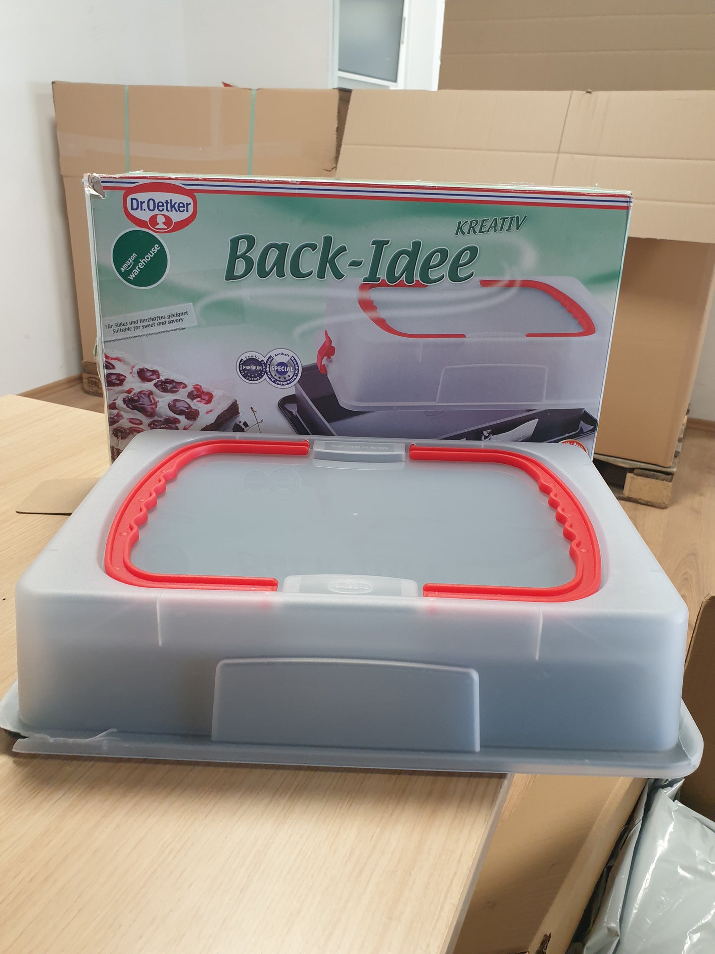 255281 - DR. OETKER Tavë Drejtkëndëshe me Sustë 43.5 x 29.5 x 10.5 cm, Bazë Servirjeje, Mbulesë, Veshje Jo-Ngjitëse, Material Smalti