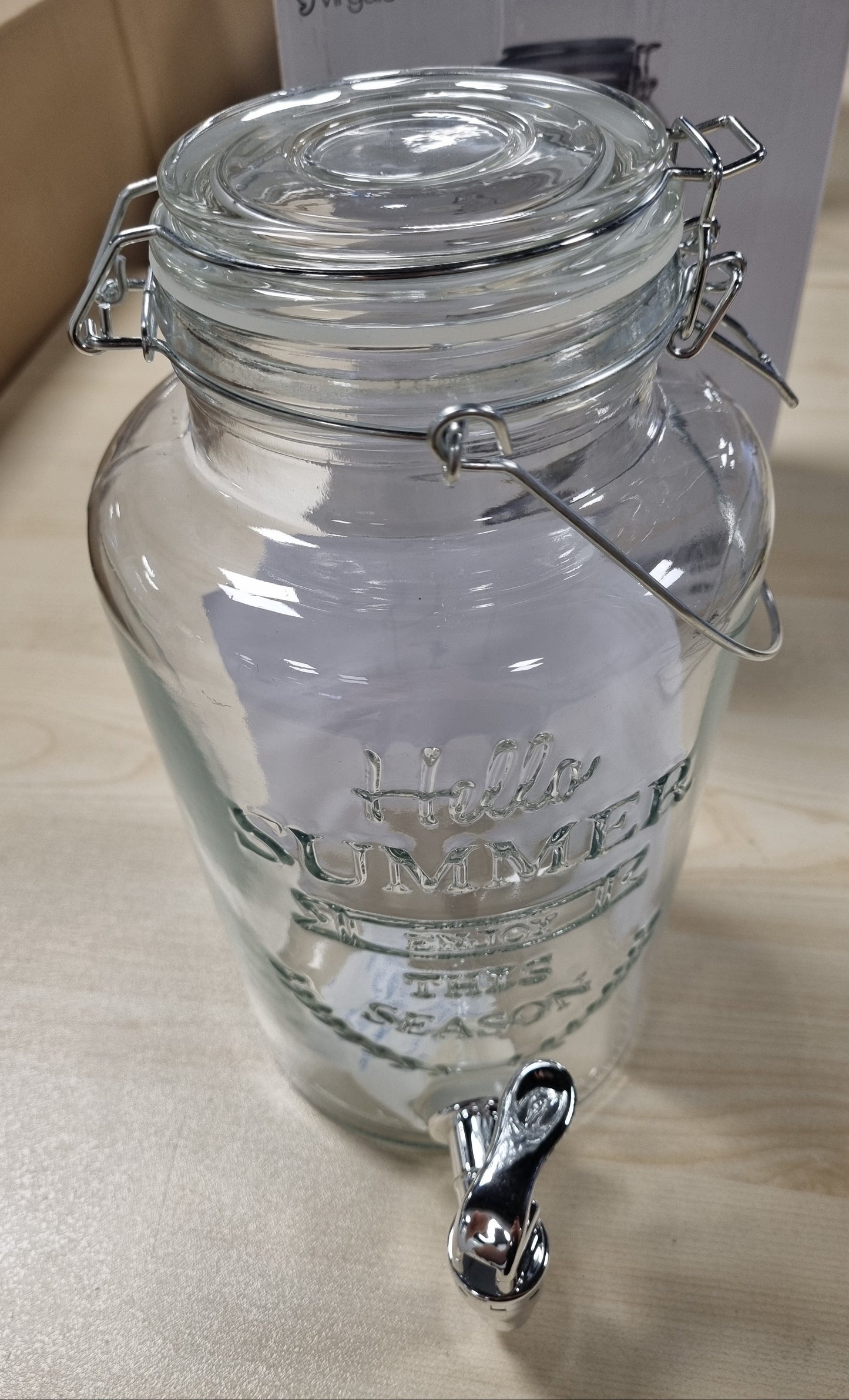 251728 - POINT-VIRGULE Dozator Pijesh Hello Summer Limonade me Rubinet, Kapacitet 3L, Transparent