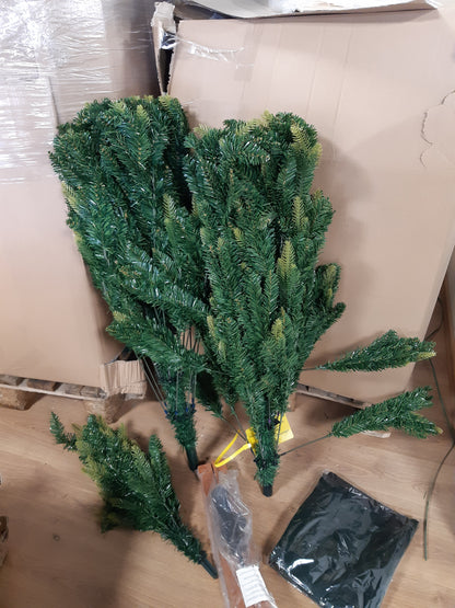 204034 - RELAXDAYS Pemë Artificiale Krishtlindjesh 210 cm, Materiali Gjilpërash PVC, Mbështetësja prej Druri, Përfshihet Qese, Modeli Realist, Ngjyra Jeshile