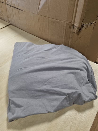 208380 - ENTSPANNO Çarçaf Luksoz 140x200cm deri në 160x220cm, Xhersi i Butë Premium, i Përshtatshëm për Shtretër Uji dhe Shtretër me Sustë deri në 35cm të Lartë - Gri e Çelët