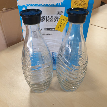 218848 - SODASTREAM Karafë qelqi 0.7L CRYSTAL, E pajtueshme me Crystal & Penguin, Pako me 2 copë, Qelqi