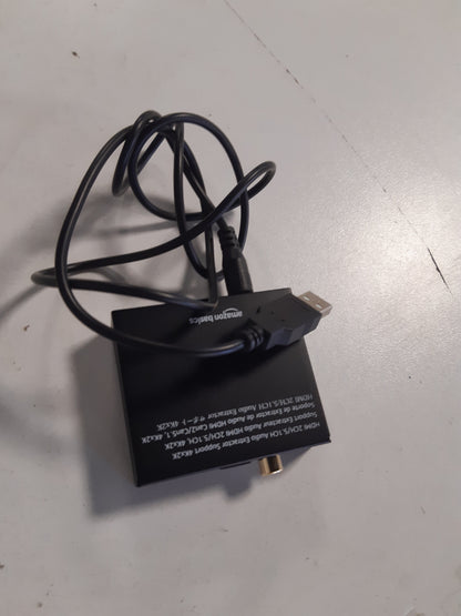 268597 - AMAZON BASICS EKSTRAKTOR/KONVERTUES HDMI në HDMI dhe Audio (Stereo RCA ose S/PDIF), 4K, @30Hz, i zi