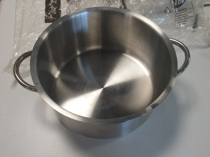 217200 - DE BLERËSI - Ena për tenxhere PRIM'APPETY prej çeliku inox (pa kapak) - 28 cm - Pa PFAS, Çelik inox i gradës profesionale 18/10, Bazë e trashë magnetike për gatim të kontrolluar, e përshtatshme për të gjitha sobat dhe furrat