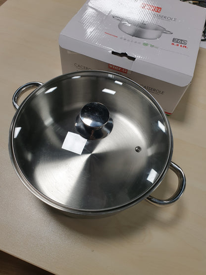 251702 - VIER CI26 Tenxhere Gatimi me Induksion, 26 cm, Çelik Inoks 18/10