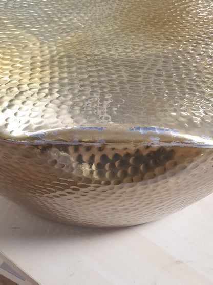 265065 - VIDA XL Tavolinë kafeje prej alumini të rrahur me cekic 70x30 cm prej tunxhi