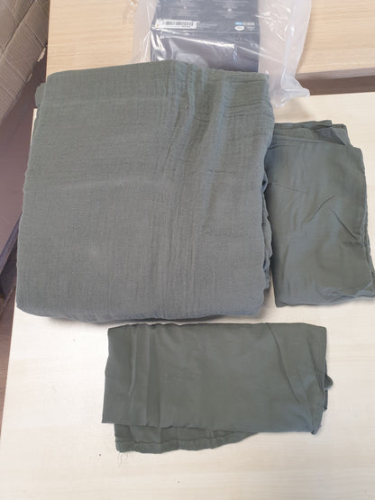 217430 - SOFTNESS INSIDE Set çarçafësh me 3 pjesë 260 x 240 cm Angelia Khaki, Garzë pambuku