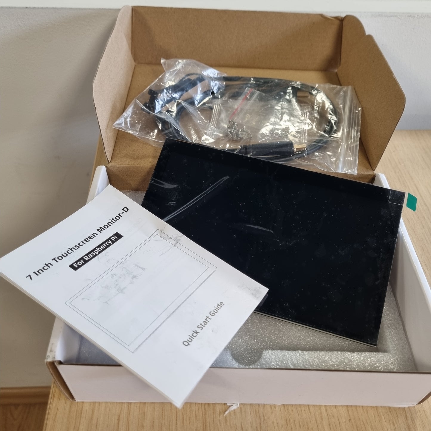 267902 - ELECROW ELECROW Raspberry Pi Display, 7 Zoll Monitor 1024X600 HD LCD Display Touchscreen, i përshtatshëm për Raspberry Pi 5/4/3/2/Zero, Windows PC, Jetson Nano