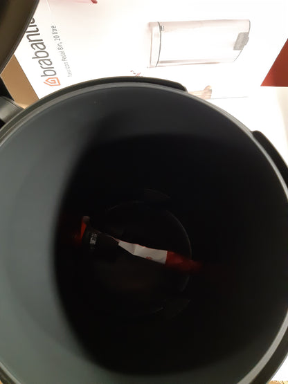 175191 - BRABANTIA Kosh Plehrash 114106 me Kovë të Brendshme prej Plastike, Çelik i Zi Mat, Kapacitet 20L