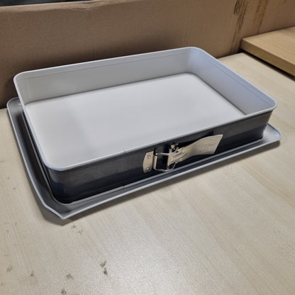 204710 - DR. OETKER Tavë Drejtkëndëshe Baking Trend e Formës Pranvere, Me Bazë të Papërshkueshme nga Rrjedhjet, 38cm, Shtresë Jo-Ngjitëse e Përforcuar me Qeramikë, Rezistente ndaj Nxehtësisë deri në 230°C