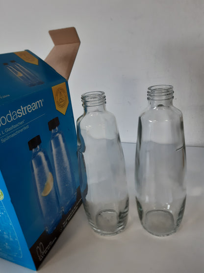 252691 - SODASTREAM Shishe qelqi 1L DUO, mund të lahet në lavastovilje, e pajtueshme me DUO dhe E-DUO, dizajn elegant, pako me 2 copë