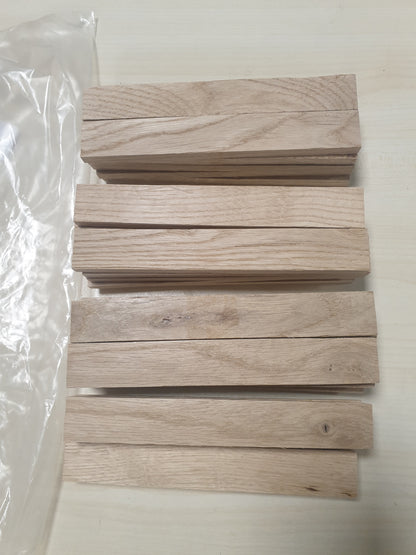 267092 - VmG-Store Shirita druri 22x8x160mm Blloqe artizanale të lirshme prej lisi për punime artizanale me shkopinj, shirit druri (36)