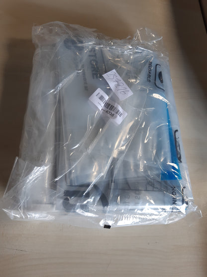 257216 - ÇANTA ME VAKUM AMAZON BASICS ME 6 COPË PËR RUJTJEN E RROBAVE, PËRFSHIRË POMPËN E VAKUMIT DORE, ME ZINXHIR, SHUMË TË MËDHA, GJIGANTE, TRANSPARENTE
