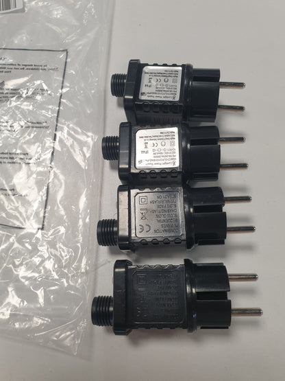 168233 - MINEUP LED Power Supply 31V 6W, Pako 4 Spina për Drita Teli, Adaptues me 8 Mënyra Funksioni dhe Memori, IP44 LED Transformator, Spina për Drita të Krishtlindjeve, Rrjetë