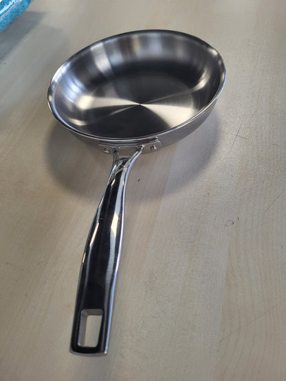 195235 - TRAMONTINA Tigan Grano, Çelik Inox, Ø 20 cm, i Përshtatshëm për Induksion dhe Furrë, Mund të Lani në Lavastovilje, Argjend