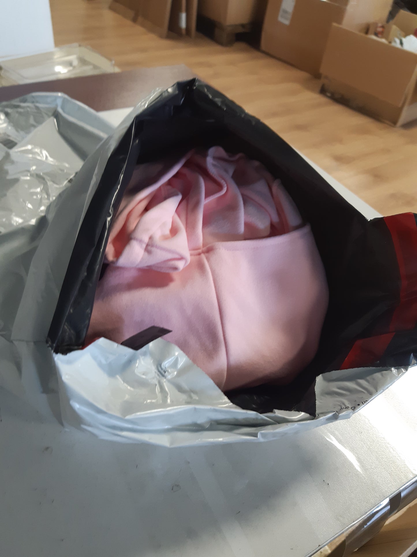 198312 - HUALISIJI Bluzë e Madhe me Kapuç për Qen, Pizhame Triko e Ngrohtë dhe e Lehtë prej Materiali të Butë, e Lehtë për tu Veshur, 5XL, Rozë + e Kuqe