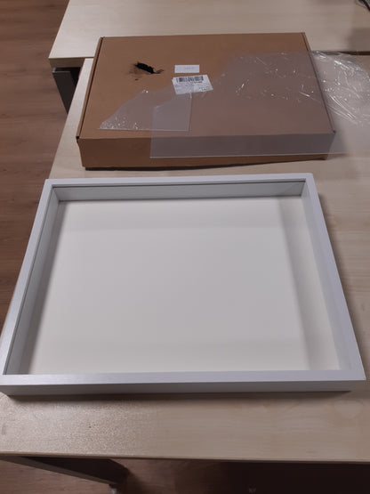 229100 - YUNXCNA Kornizë Fotoje 3D, 30 x 40 cm, e Mbushshme Thellë, Panel Akrilik Transparent, Druri 3cm e Thellë, për Dasma, Dhomë Ndenjeje, e Bardhë