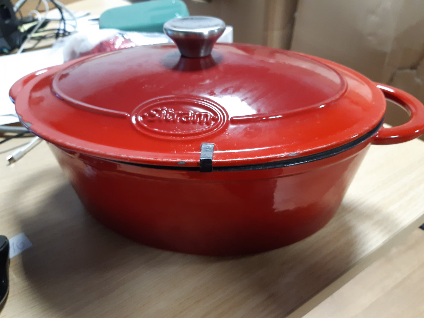 151240 - Sitram 711088 Tavë (tenxhere) Ovale prej Gize, Ngjyrë e Zezë, 6.5 L