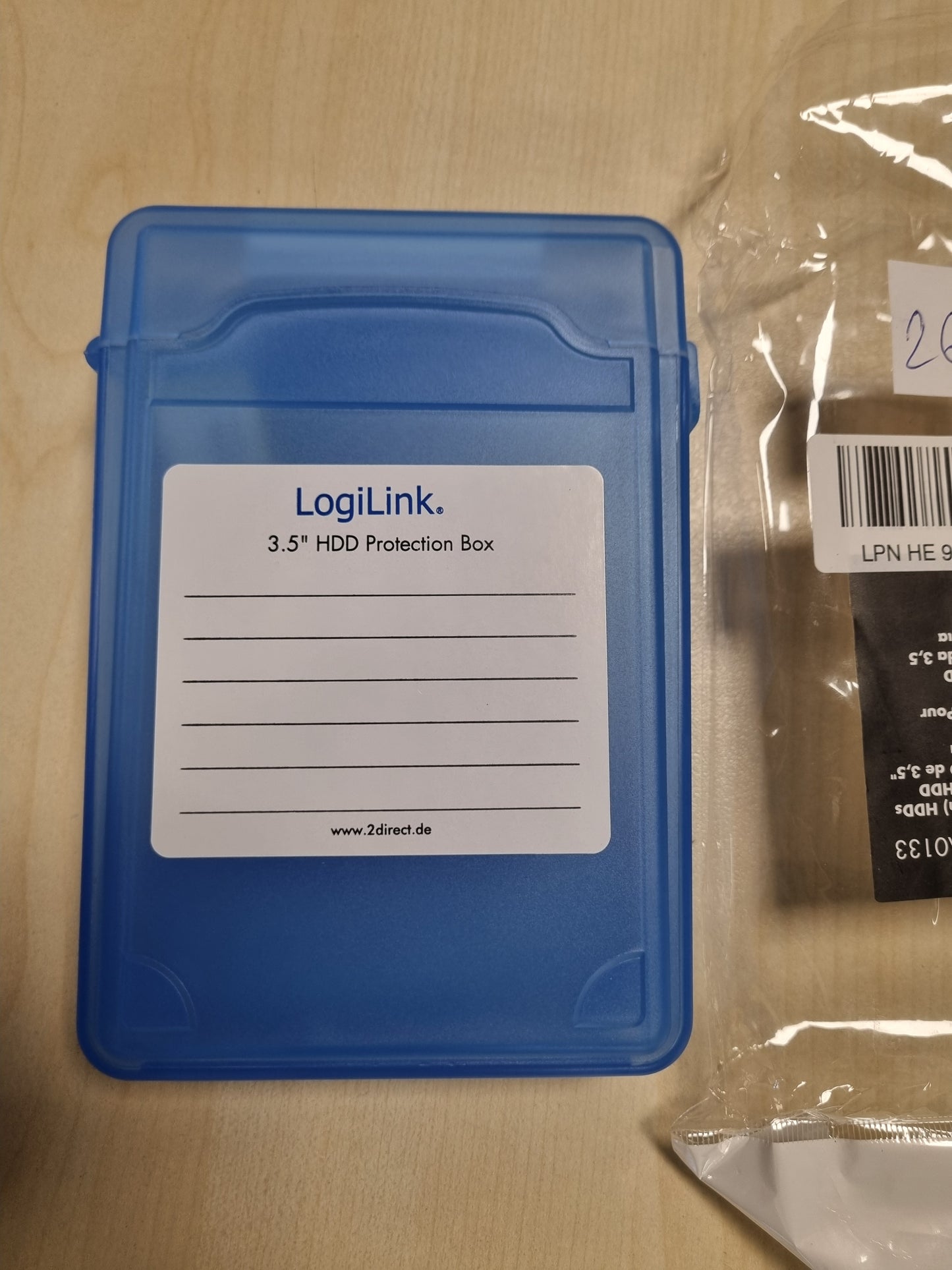 267299 - LogiLink Kuti mbrojtëse për hard disk UA0133 për 1 HDD 8.9 cm (3.5 inç), blu