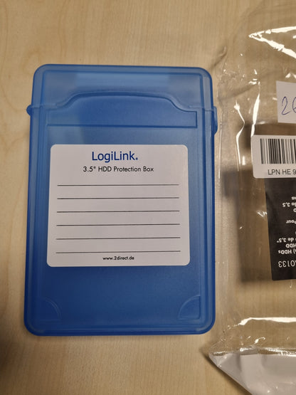 267299 - LogiLink Kuti mbrojtëse për hard disk UA0133 për 1 HDD 8.9 cm (3.5 inç), blu