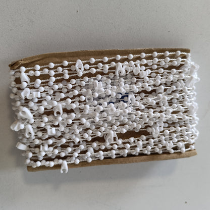 198681 - EVERYHOME Zinxhir Perdesh Vertikale, Gjatësi 12m, 100 Kapëse, Për Dërrasa 127mm, Ngjyra e Bardhë, Material Plastike