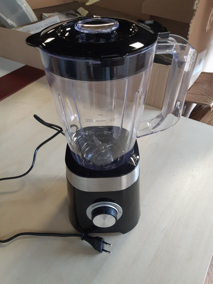 162535 - AMAZON BASICS Blender Plastik 600W, Kapacitet 1.5L, për Thërrmim Akulli dhe Smoothie, i Zi
