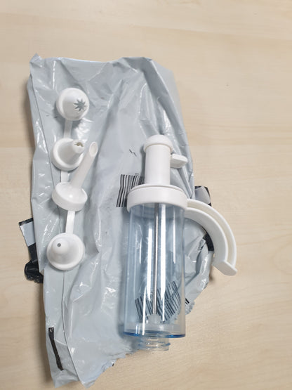 252880 - WESTMARK Shiringë për Dekorim dhe Donut, me 5 Gryka, Kapaciteti: 180 ml, Plastikë/Çelik Inox, Transparente/E Bardhë, 31162260