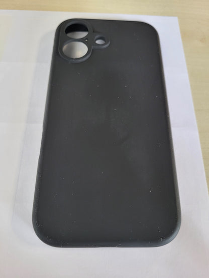 268800 - VANSDON Mbrojtëse për iPhone 17, silikoni i lëngshëm, mbrojtëse ekrani prej qelqi të temperuar, e zezë