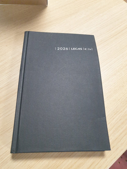 267154 - LECAS Ditar Civil, Euro-Cent Katrorë, Viti 2026, Format 14x22 cm, Kopertinë e Fortë e Zezë