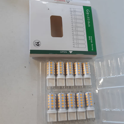 215100 - BONLUX Llampë LED G9 me errësim, e bardhë e ngrohtë 2700K, 4W ekuivalente me llambë halogjene 40W, bazë G9, pako me 10 copë